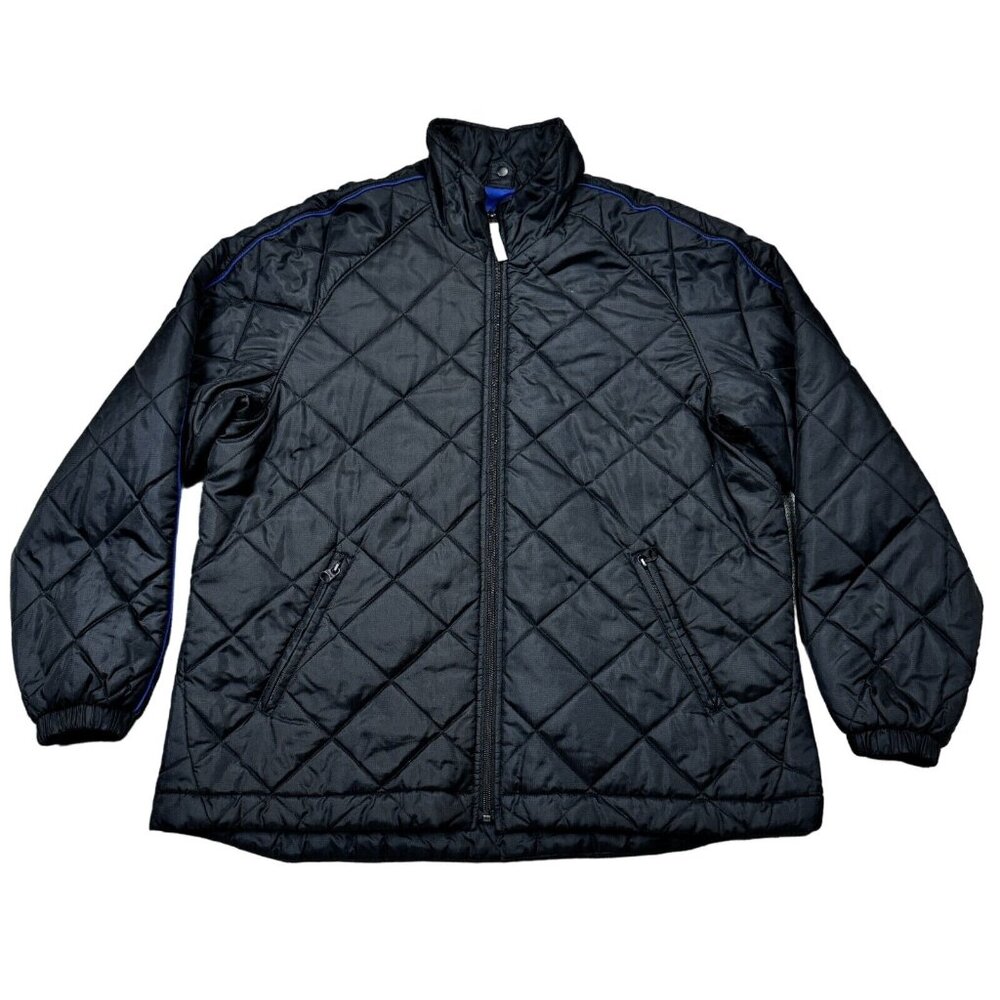 Pacific Trail Quilted Full Zip Jacket Womens XL Black Insulated Mock Neck Lined